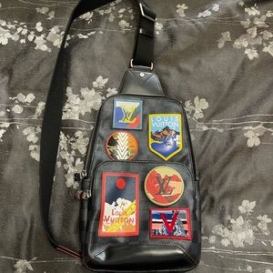 Louis Vuitton sling bag alps patches damier graphite